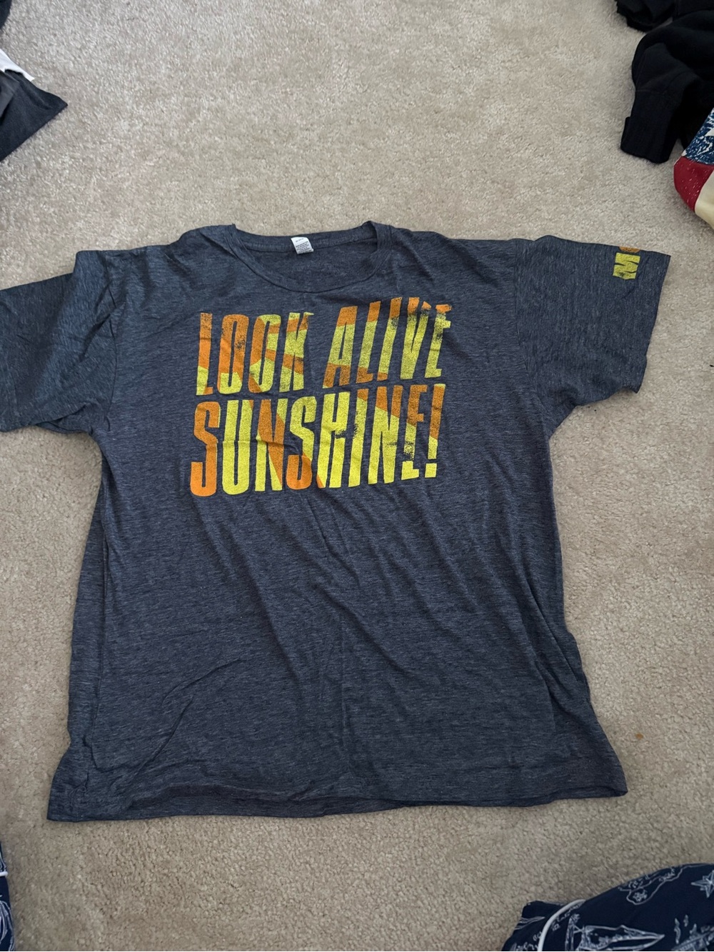 Look Alive Sunshine MCR Tee Charcoal with Yellow & Orange Print XL, Danger Days - Picture 3 of 5